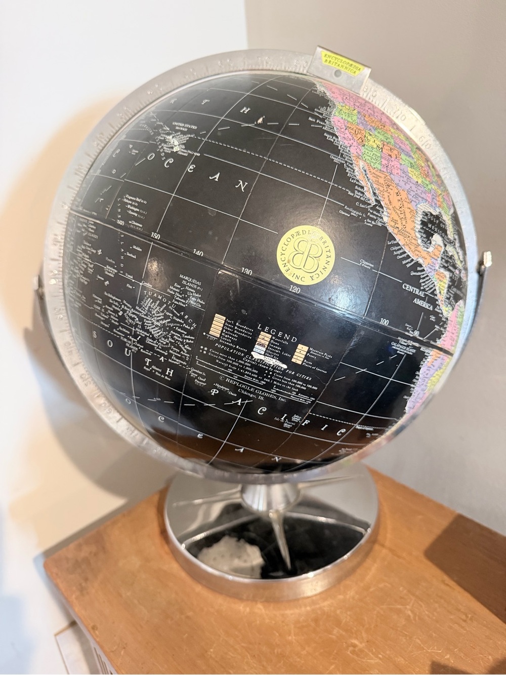 Vintage Black Globe